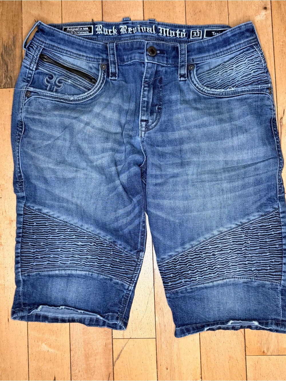 Rock Revival Taniel Moto Stretch Shorts Men’s 33